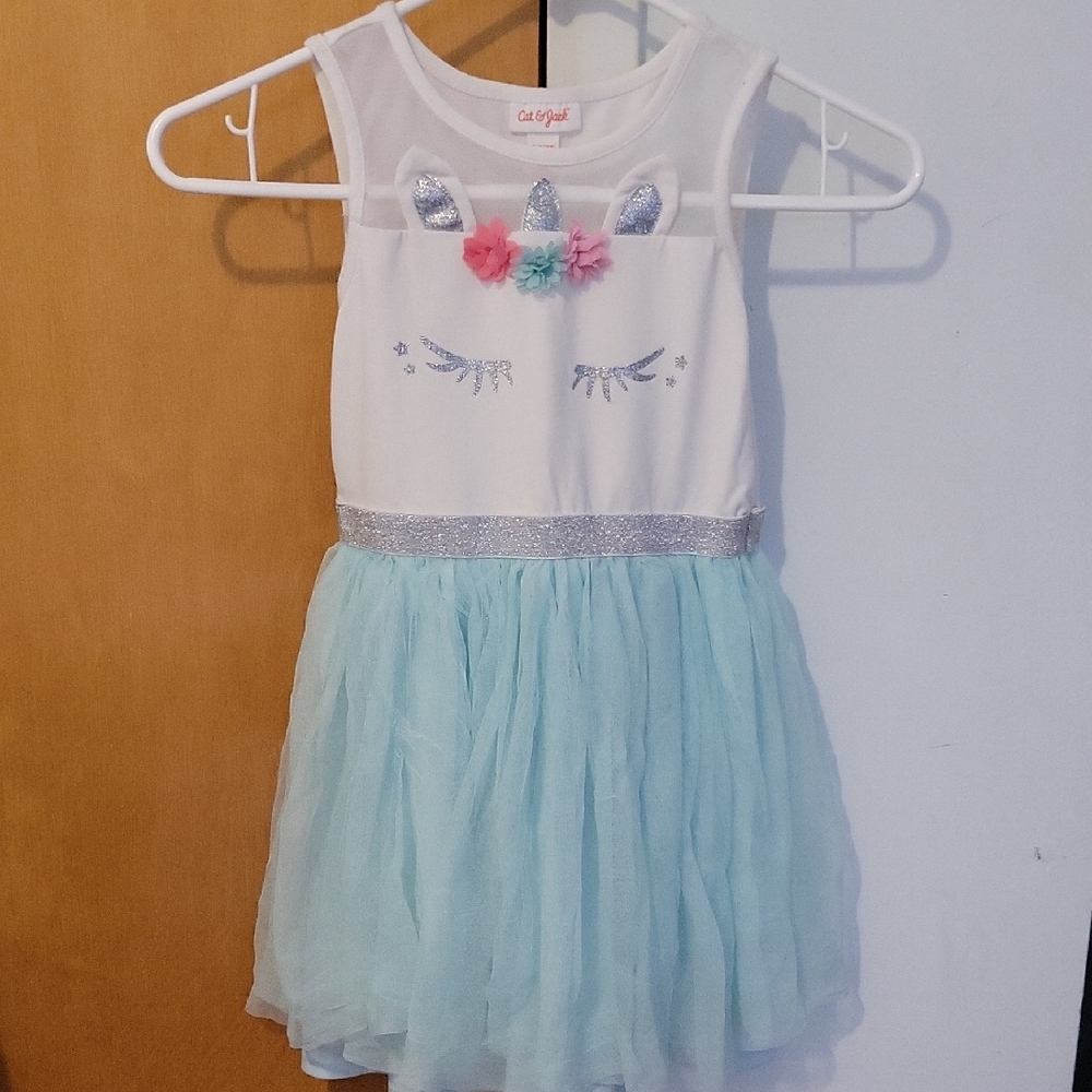 Cat & Jack White and Blue Sleeveless Sundress